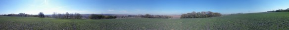 Panoramic picture taken from the Bronze Age Hillfort site.